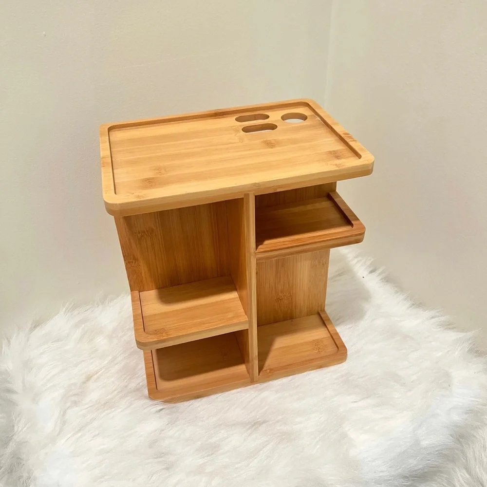Wooden Bamboo Cosmetics Organizer